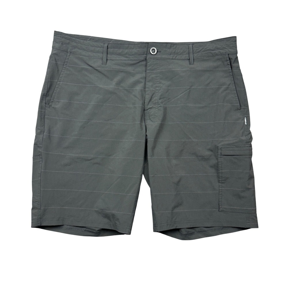 ONeill Crossover Hybrid Shorts Mens 40 Gray Cargo Boardshorts Quick Dry 10"